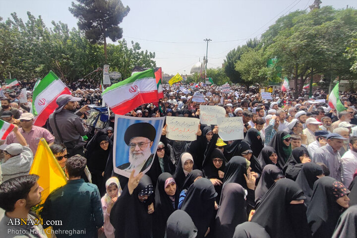 Photos: Qom people hold “Wrath and Victory” rally to condemn Israeli aggression