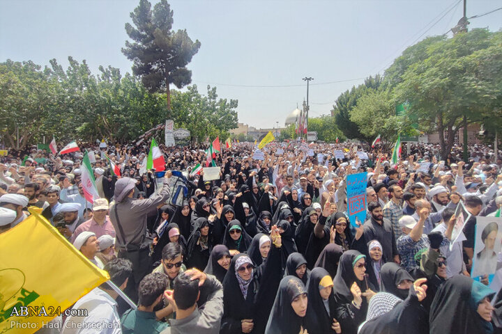 Photos: Qom people hold “Wrath and Victory” rally to condemn Israeli aggression