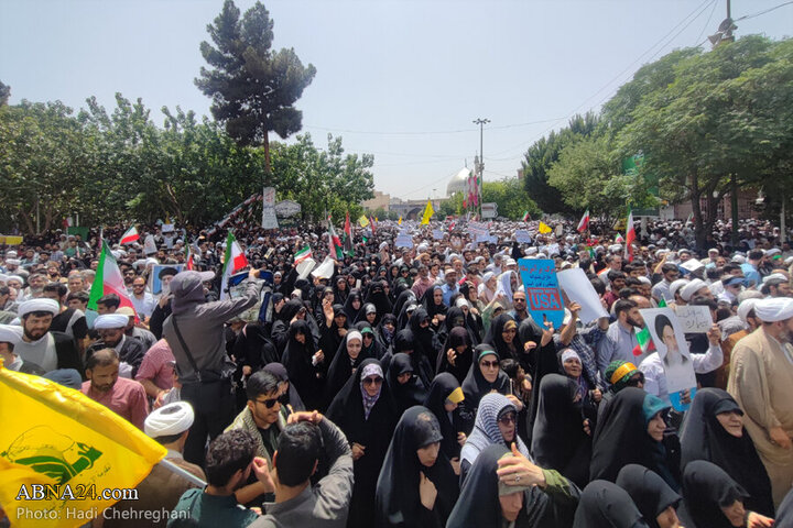 Photos: Qom people hold “Wrath and Victory” rally to condemn Israeli aggression