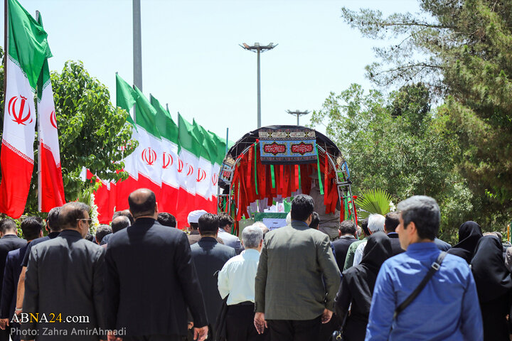 تشییع پیکر ۲ بانوی شهید حملات رژیم صهیونیستی در بهشت زهرای تهران