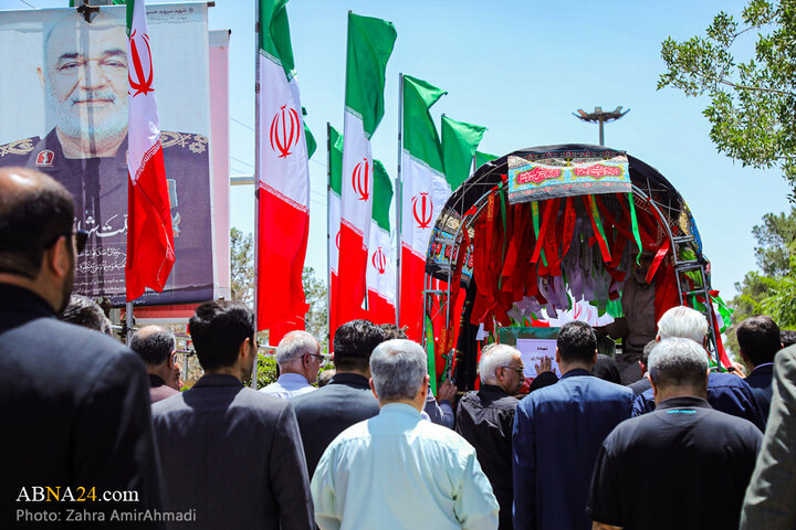 تشییع پیکر ۲ بانوی شهید حملات رژیم صهیونیستی در بهشت زهرای تهران