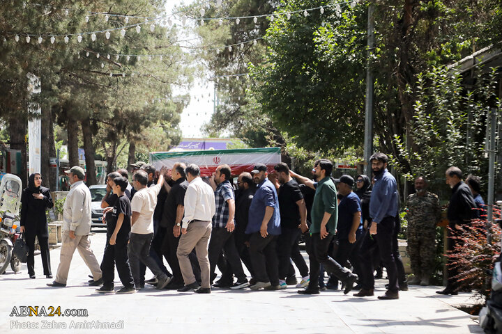 تشییع پیکر ۲ بانوی شهید حملات رژیم صهیونیستی در بهشت زهرای تهران