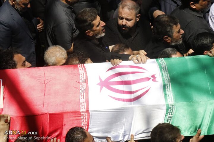 تشییع پیکر شهید حامد خیراللهی شهید مبارزه با اسرائیل در شهر تبریز