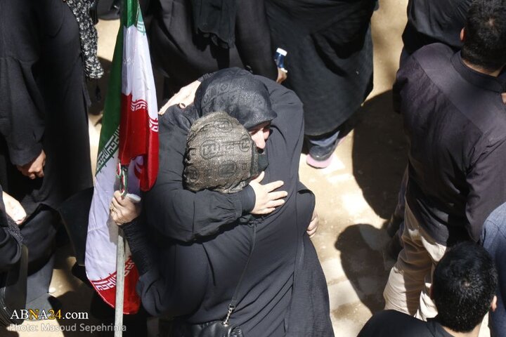 تشییع پیکر شهید حامد خیراللهی شهید مبارزه با اسرائیل در شهر تبریز