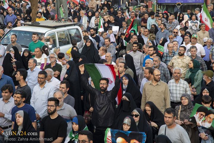 تجمع با شکوه مردم تهران در پشتیبانی از نیروهای مسلح