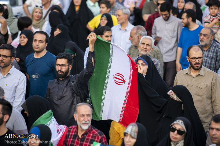 تجمع با شکوه مردم تهران در پشتیبانی از نیروهای مسلح