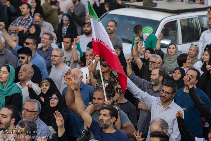 تجمع با شکوه مردم تهران در پشتیبانی از نیروهای مسلح