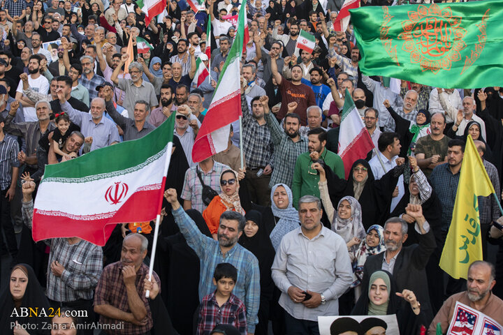 تجمع با شکوه مردم تهران در پشتیبانی از نیروهای مسلح