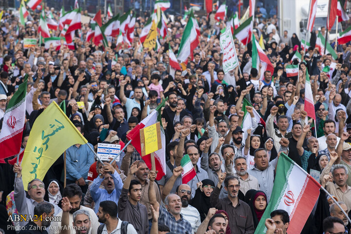 تجمع با شکوه مردم تهران در پشتیبانی از نیروهای مسلح