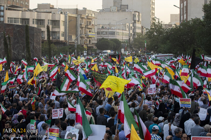 تجمع با شکوه مردم تهران در پشتیبانی از نیروهای مسلح