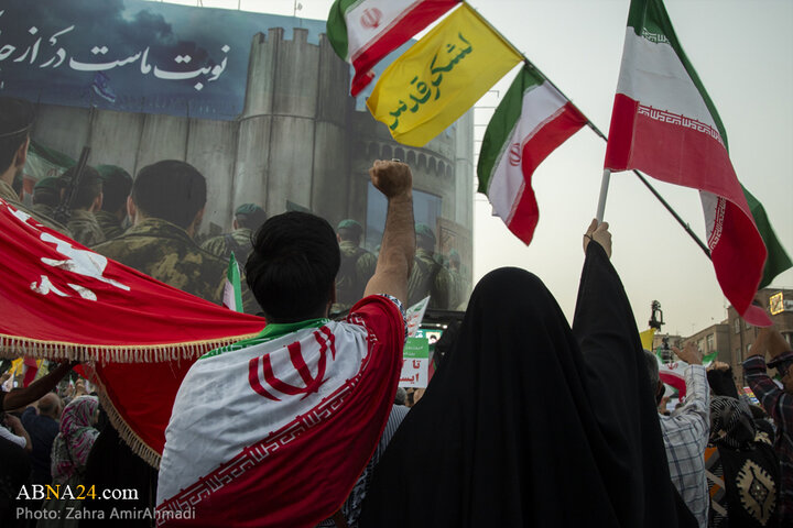 تجمع با شکوه مردم تهران در پشتیبانی از نیروهای مسلح
