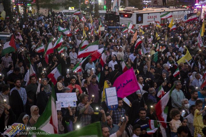 Photos: Magnificent gathering of Tehran people in support of Iranian armed forces