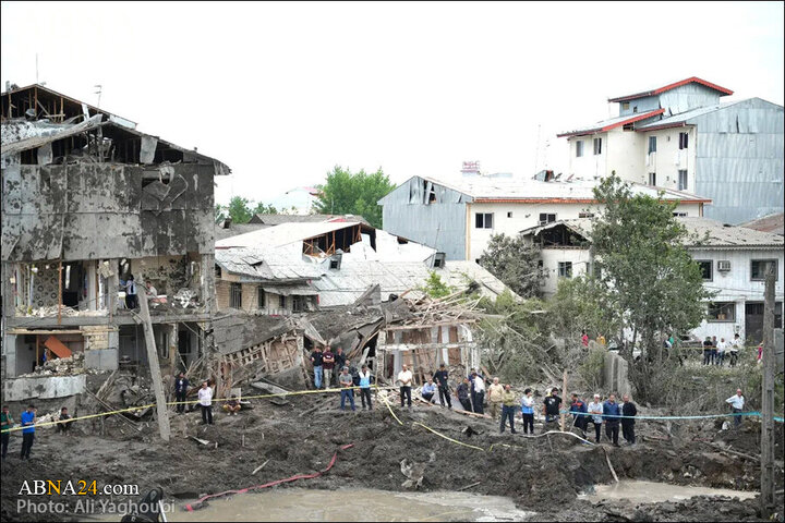 Photos: Israel's criminal attack on Astaneh-ye Ashrafiyeh