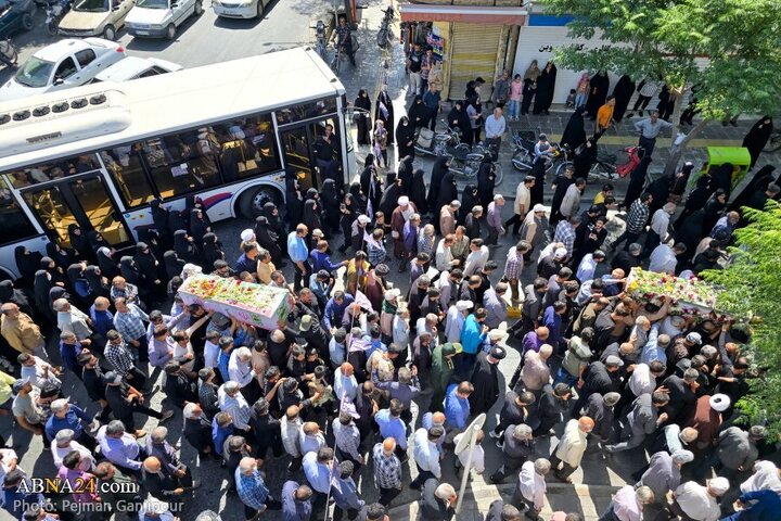 Photos: Funeral of 3 martyrs of brutal attack by Zionist regime in Najafabad, Isfahan