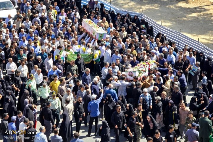 Photos: Funeral of 3 martyrs of brutal attack by Zionist regime in Najafabad, Isfahan