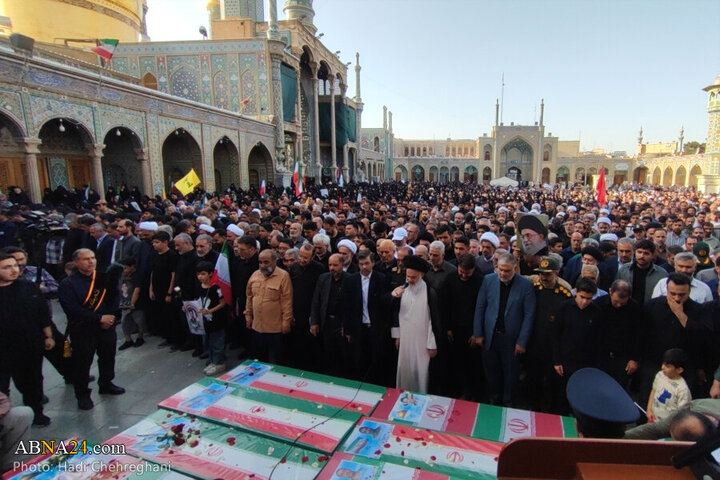 Photos: Funeral ceremony for 8 martyrs of Zionist aggression held in Qom - 2