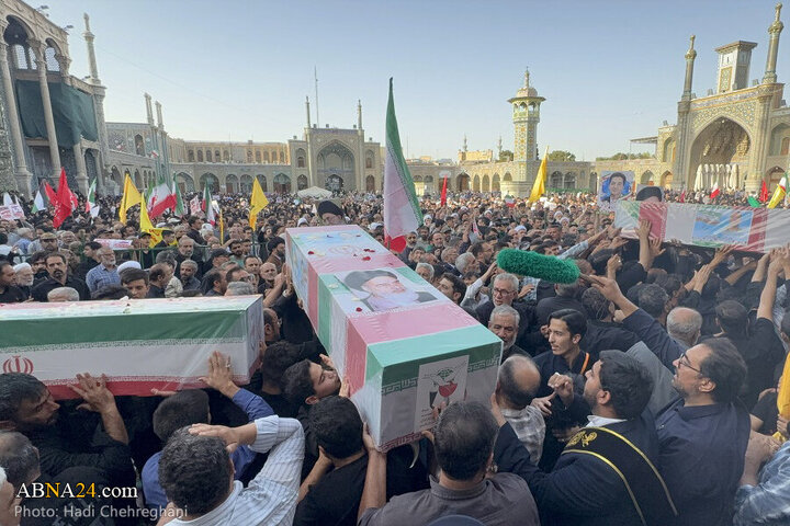 Photos: Funeral ceremony for 8 martyrs of Zionist aggression held in Qom - 2
