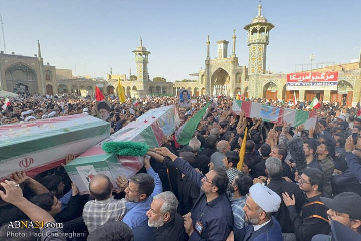 Photos: Funeral ceremony for 8 martyrs of Zionist aggression held in Qom - 2