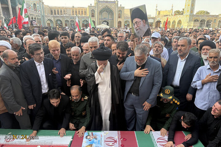Photos: Funeral ceremony for 8 martyrs of Zionist aggression held in Qom - 2