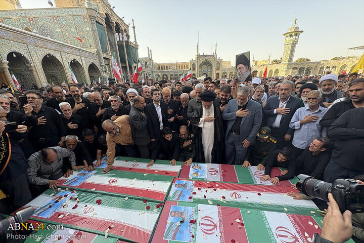 Photos: Funeral ceremony for 8 martyrs of Zionist aggression held in Qom - 2