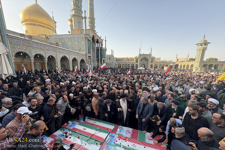 Photos: Funeral ceremony for 8 martyrs of Zionist aggression held in Qom - 2