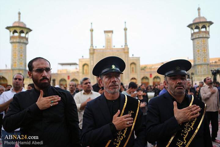 Photos: Changing flag of Hazrat Masoumeh shrine's dome ahead of Muharram