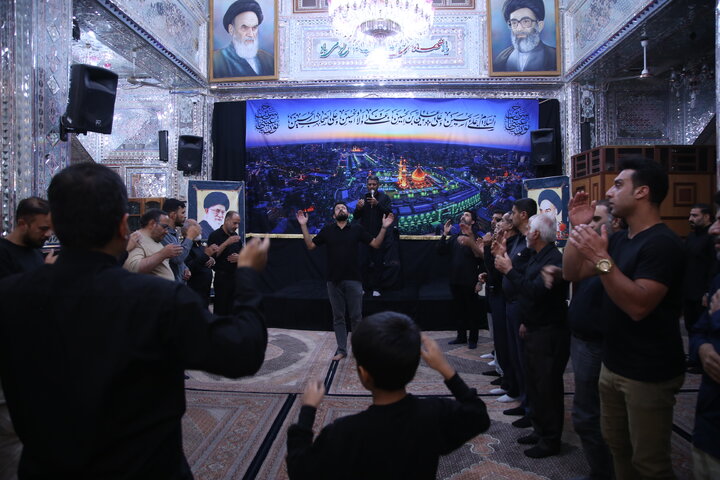 تصاویر| عزادری شب سوم محرم در حرم مطهر سیدعلاالدین حسین(ع)
