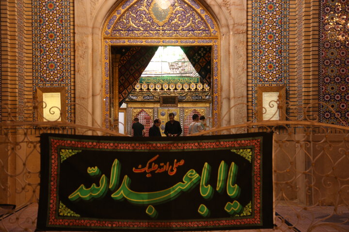 تصاویر| عزادری شب سوم محرم در حرم مطهر سیدعلاالدین حسین(ع)
