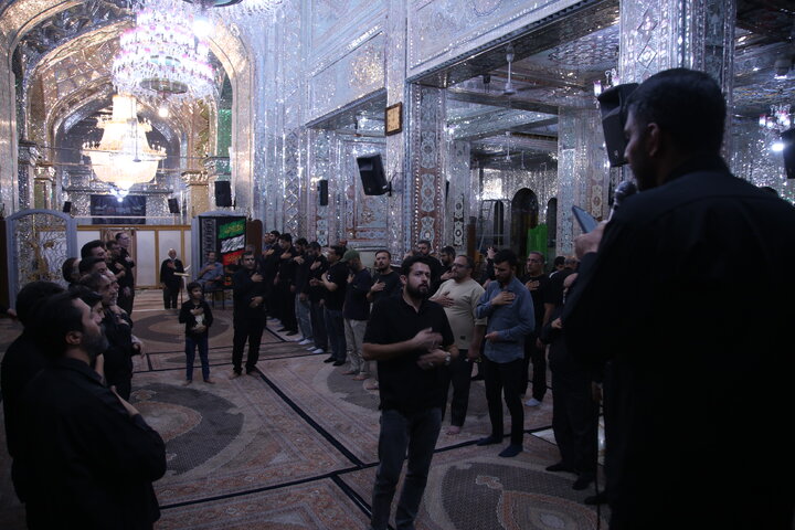 تصاویر| عزادری شب سوم محرم در حرم مطهر سیدعلاالدین حسین(ع)