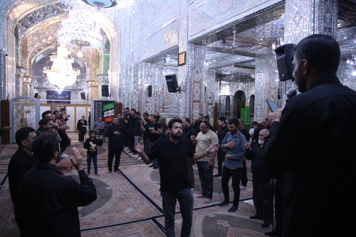 تصاویر| عزادری شب سوم محرم در حرم مطهر سیدعلاالدین حسین(ع)