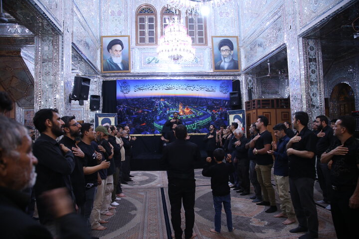 تصاویر| عزادری شب سوم محرم در حرم مطهر سیدعلاالدین حسین(ع)