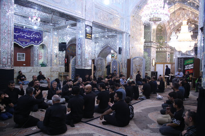 تصاویر| عزاداری شب چهارم محرم در حرم مطهر سیدعلاالدین حسین(ع)