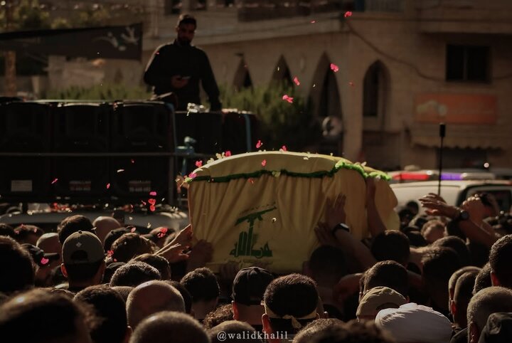 گزارش تصویری | تشییع پیکر «حسن محمد حمودی جمعة» در جنوب لبنان