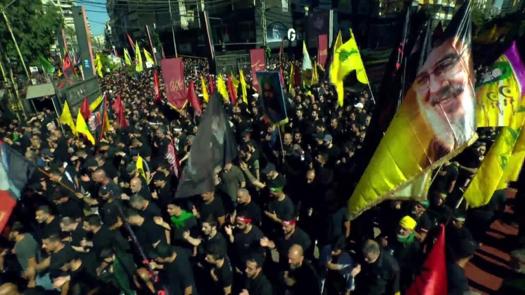 میلیون‌ها نفر در ضاحیه جنوبی بیروت یاد عاشورای حسینی را گرامی داشتند