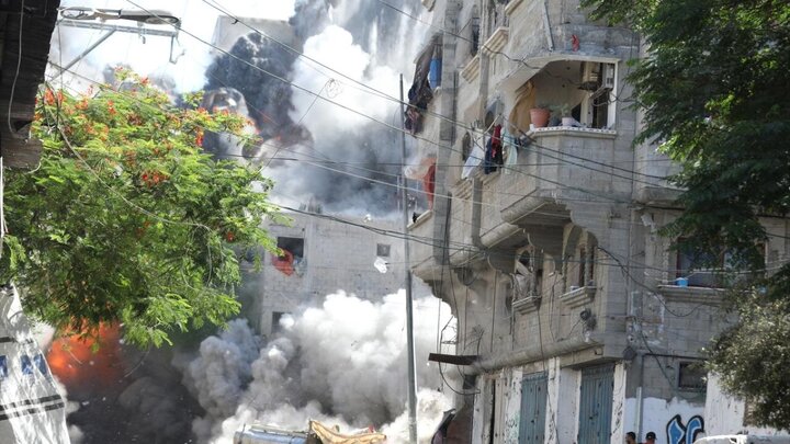 Photos: Brutal bombing of residential building in Gaza