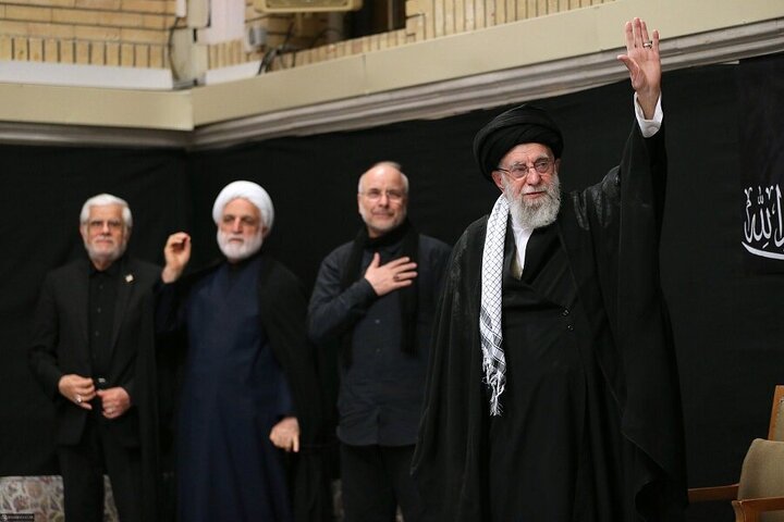 Photos: Mourning ceremony on eve of Ashura held in presence of Imam Khamenei