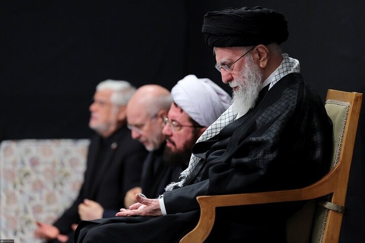 Photos: Mourning ceremony on eve of Ashura held in presence of Imam Khamenei
