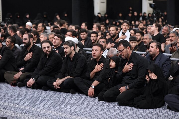 Photos: Mourning ceremony on eve of Ashura held in presence of Imam Khamenei