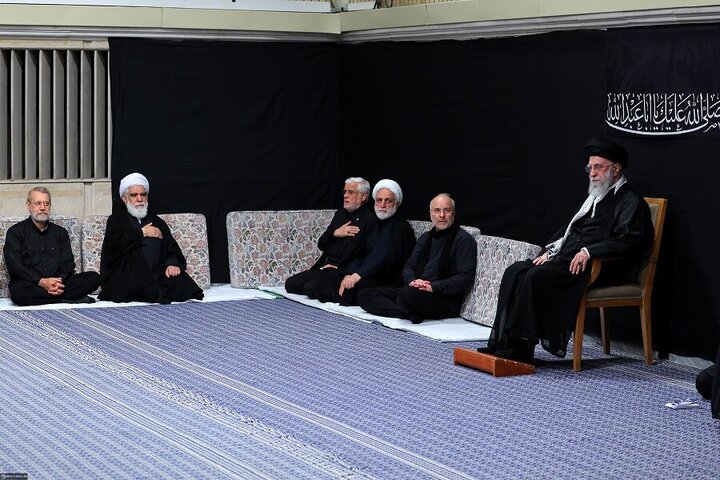 Photos: Mourning ceremony on eve of Ashura held in presence of Imam Khamenei