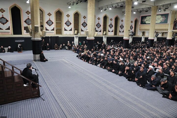 Photos: Mourning ceremony on eve of Ashura held in presence of Imam Khamenei