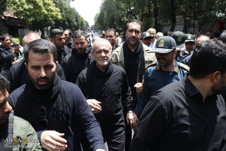 Photos: Gathering of Husseini mourners with presence of President in Tabriz