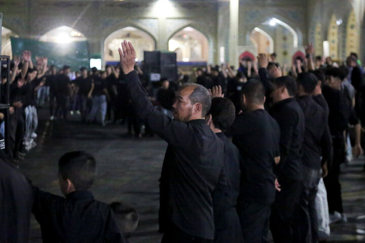 Photos: Musa ibn Jafar mourning group gathers at Imam Reza Shrine