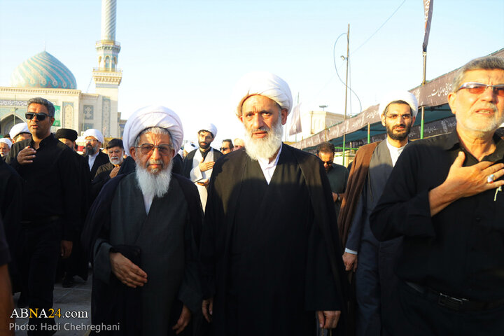 مراسم تشییع پیکر مرحوم آیت الله نعیم‌آبادی در شهر قم