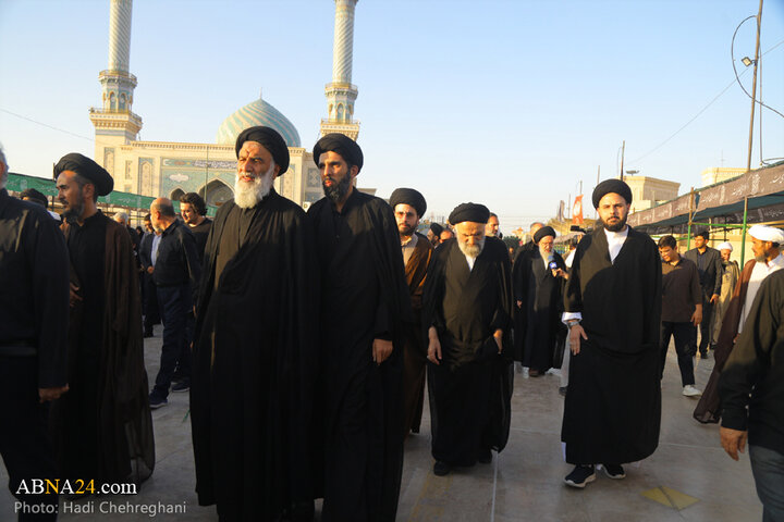 مراسم تشییع پیکر مرحوم آیت الله نعیم‌آبادی در شهر قم