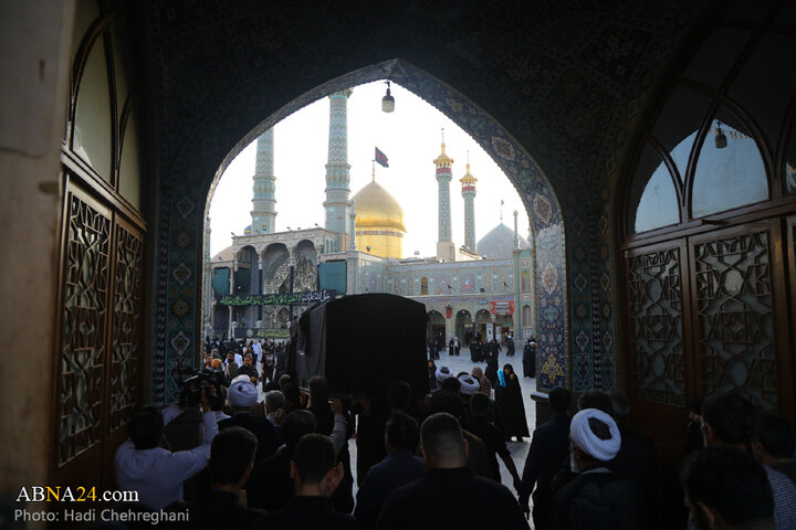 مراسم تشییع پیکر مرحوم آیت الله نعیم‌آبادی در شهر قم