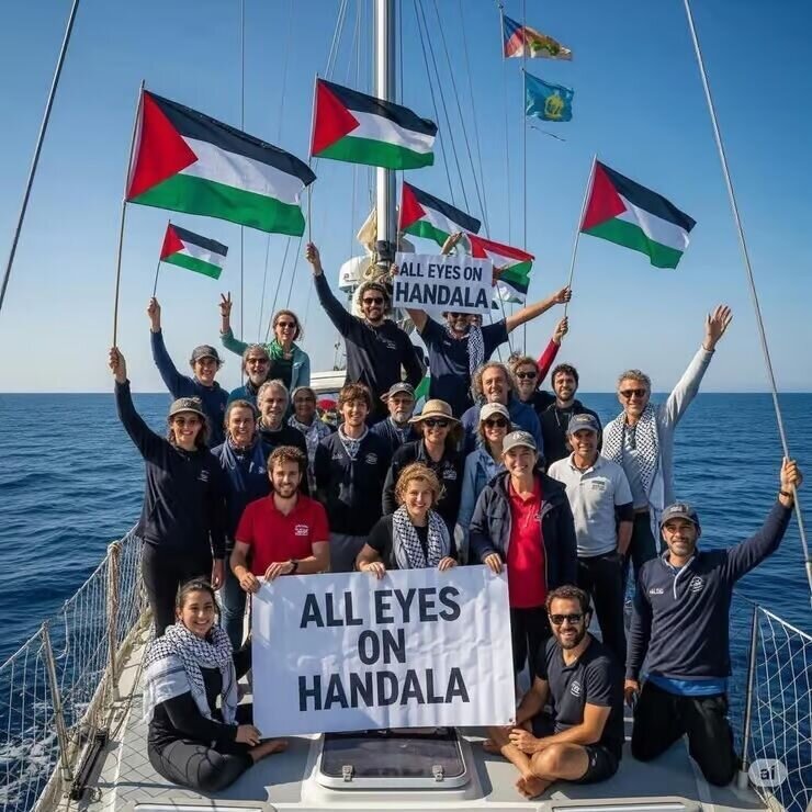 Black American activist beaten up after seizure of Handala ship