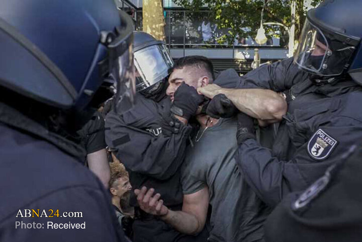 گزارش تصویری | خشونت پلیس آلمان علیه حامیان فلسطین