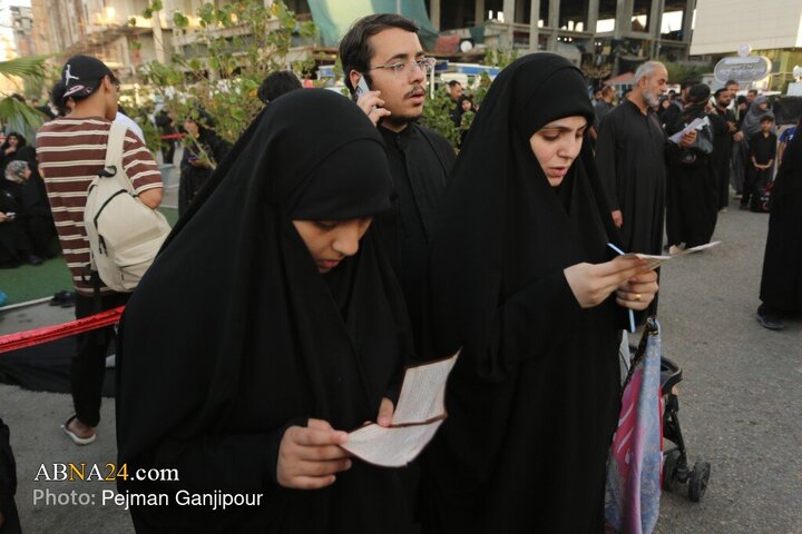 گزارش تصویری | نوای زیارت اربعین در بین الحرمین