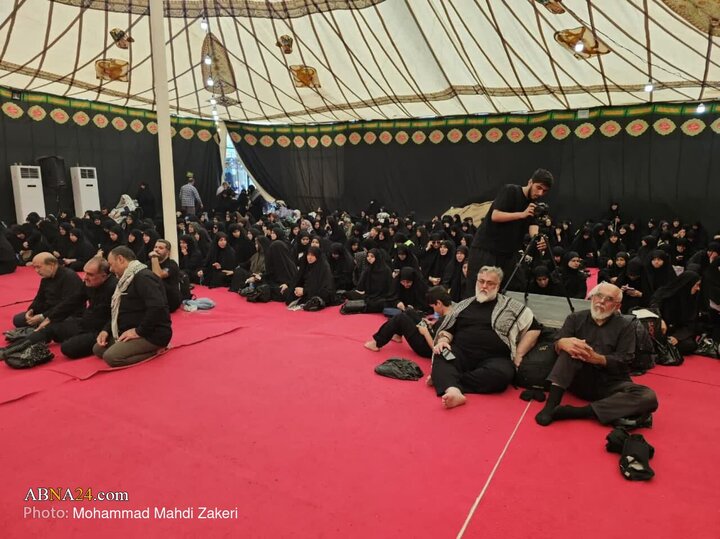 گزارش تصویری | حضور و سخنرانی دبیرکل مجمع جهانی اهل‌بیت(ع) در موکب محسنین در کربلا