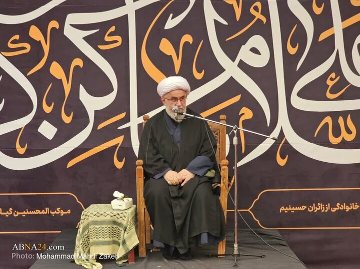 گزارش تصویری | حضور و سخنرانی دبیرکل مجمع جهانی اهل‌بیت(ع) در موکب محسنین در کربلا